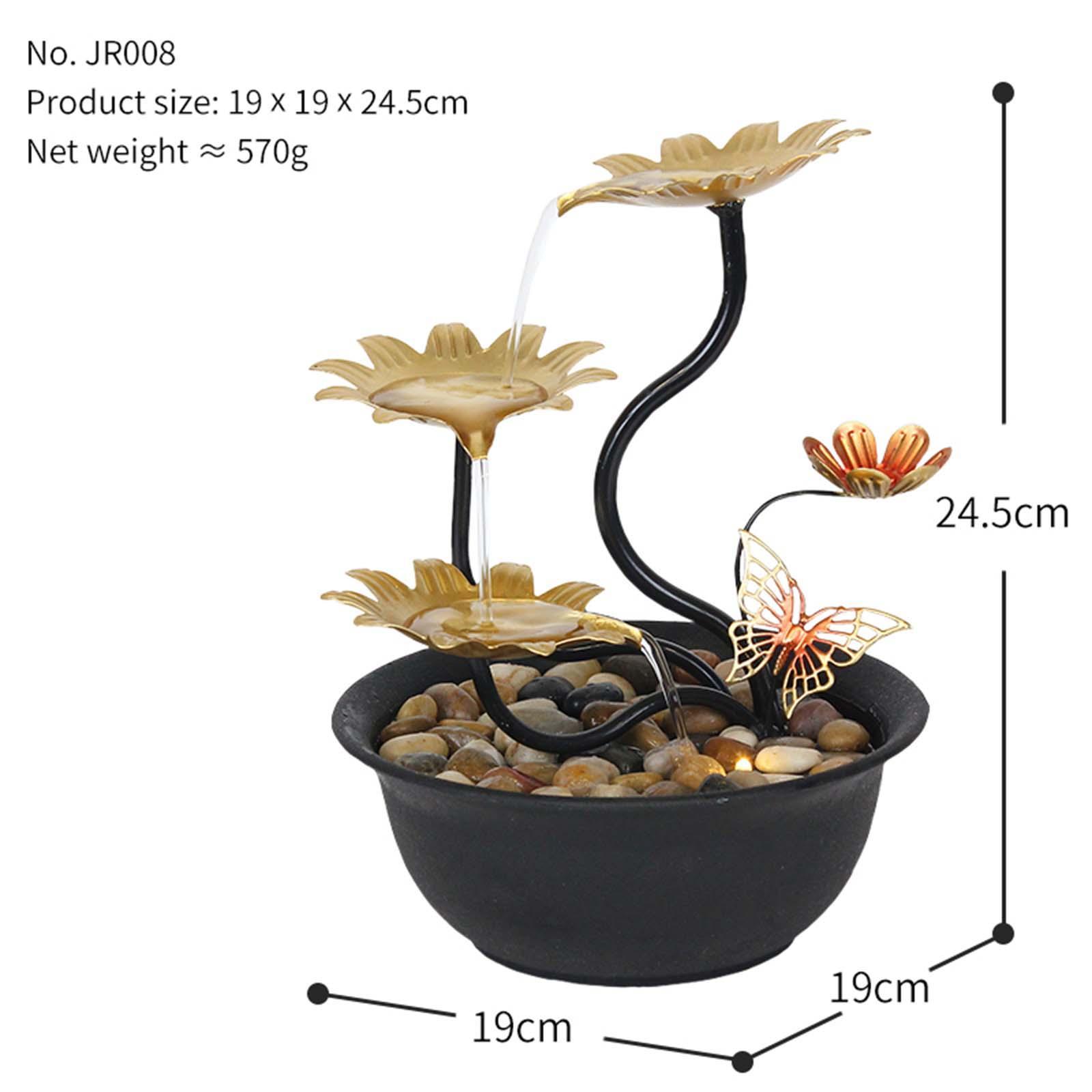 Tabletop Fountain Waterscape 3 Tiers for Zen Meditation Relaxing Living Room