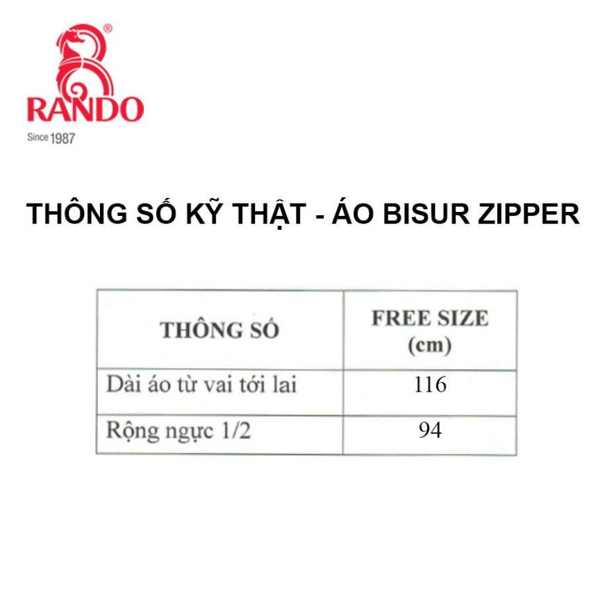Áo Mưa Dây Kéo RANDO Cao Cấp Chính Hãng Cho 1 Người Bít Sườn Thời Trang Nhựa Không Thấm Nước GÍA SỈ ZIPPER