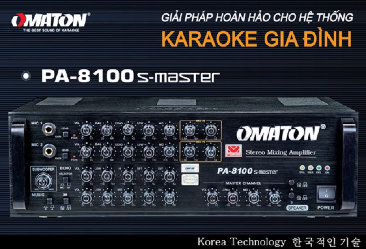 Amply cao cấp OMATON PA 8100S MASTER - Hàng chính hãng