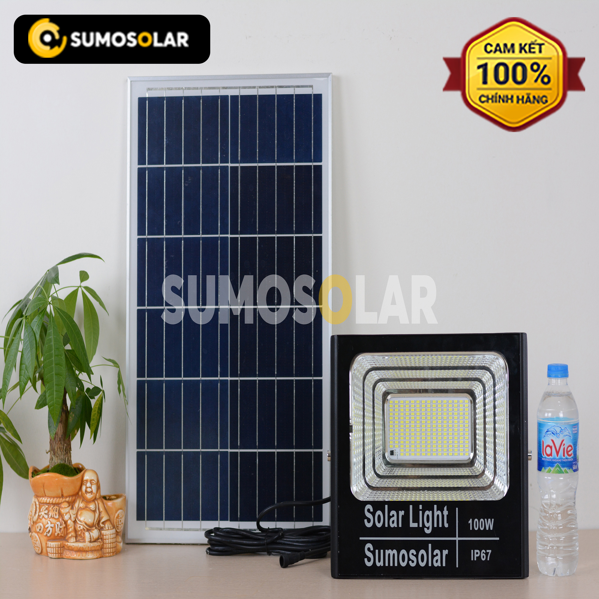 Đèn Pha sạc bằng Năng lượng mặt trời (100W) JM-JTG25100 – TN07 - Sumosolar