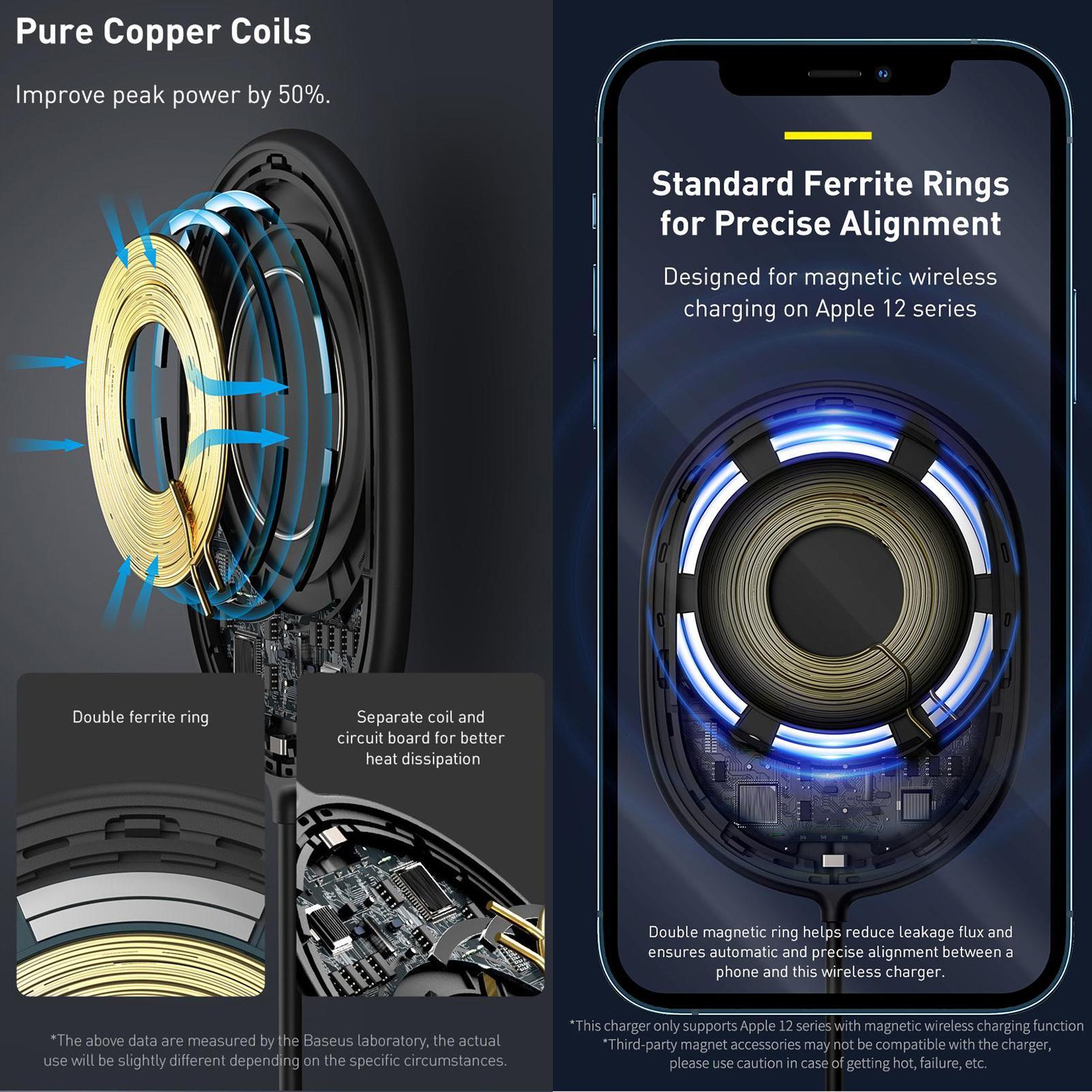 15W Wireless Charger Charging Stand for 12 Mini 12 Pro