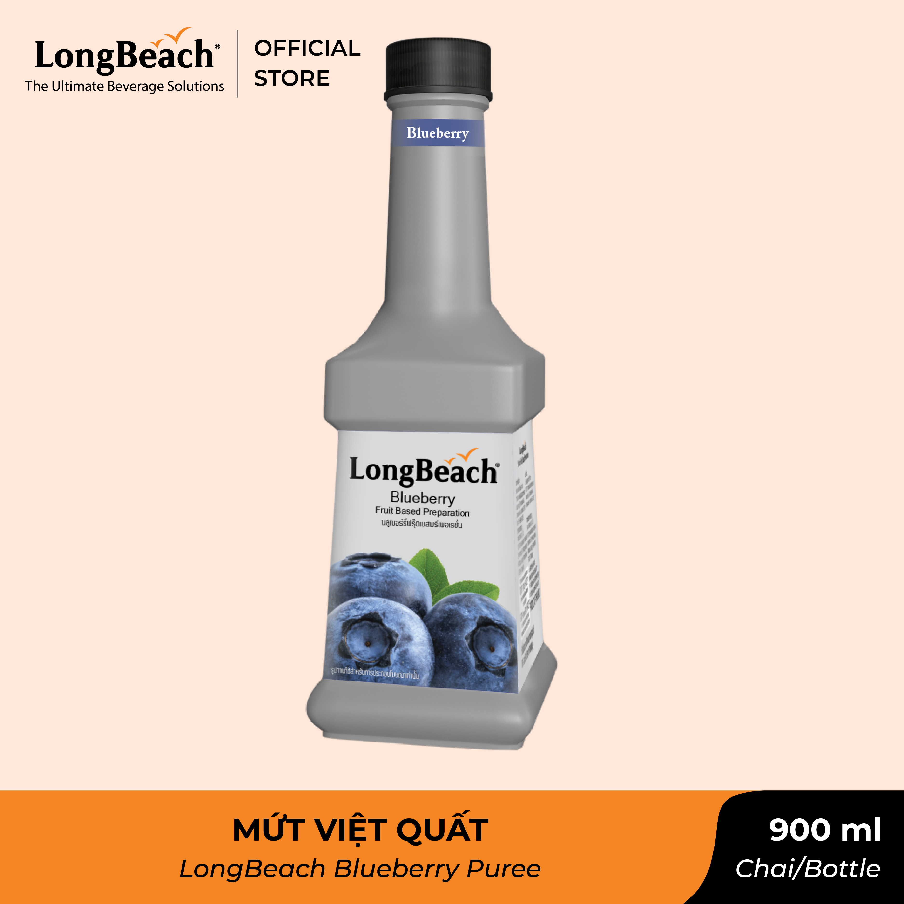 [HSD 11/12/24] Mứt Việt Quất - LongBeach Blueberry Fruit Based Preperation 900 ml