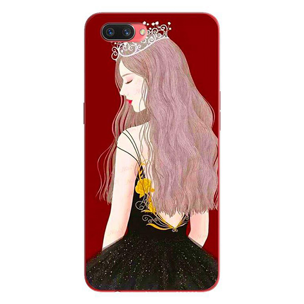 Ốp lưng dành cho điện thoại Oppo A3S/A5/realme C1 - Mẫu Anime Cô Gái Đeo Vương Miệng