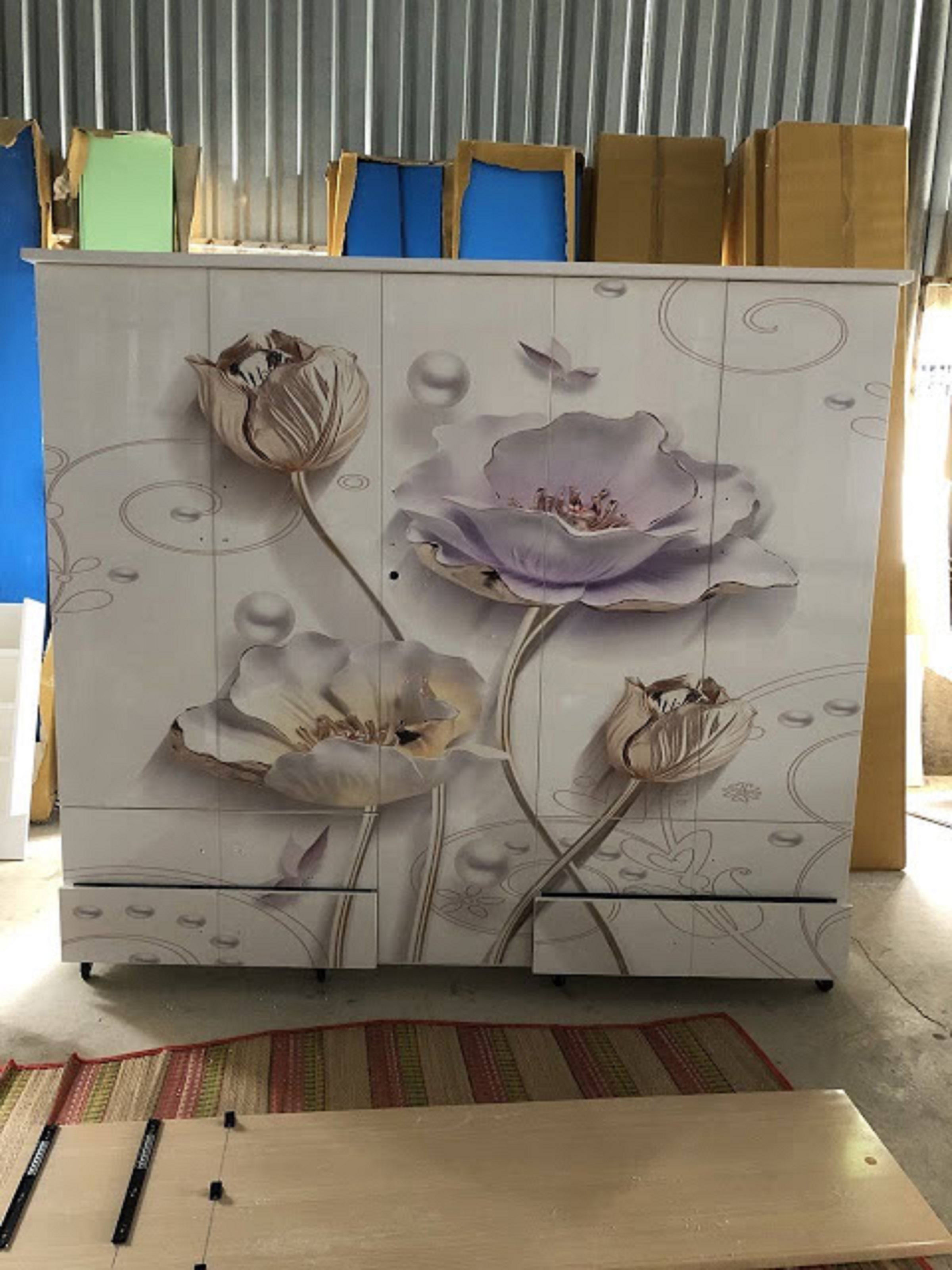 Tủ Nhựa Đài Loan 5 Cánh In 3D 164