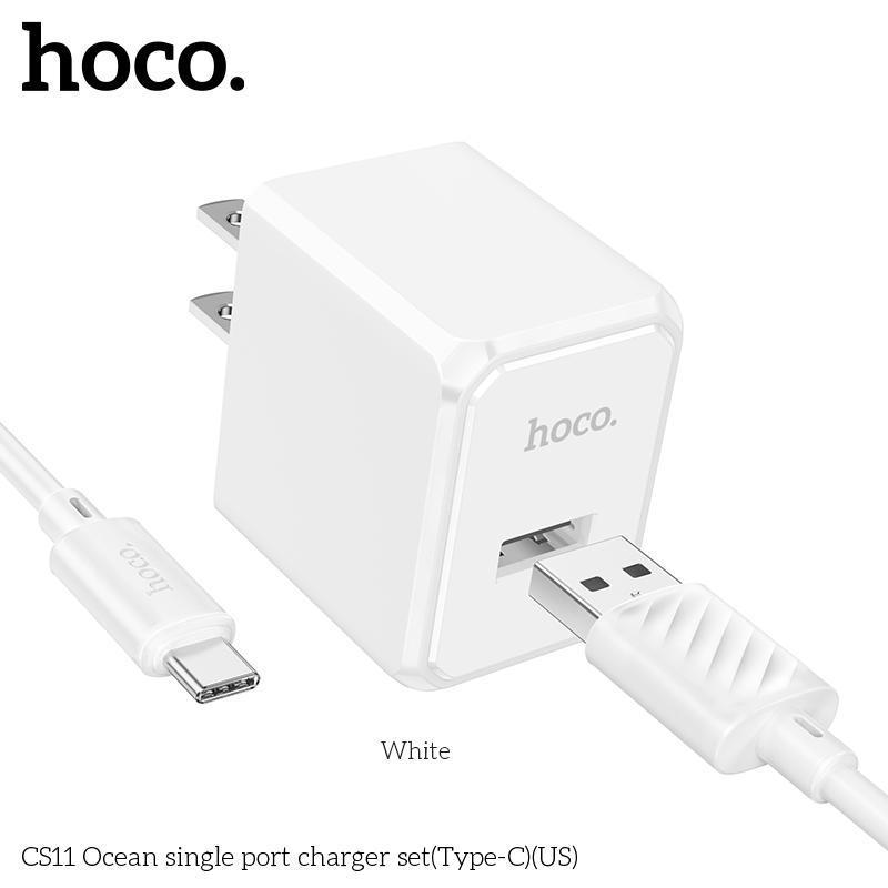 Bộ sạc Type C, Micro USB 2.1A Hoco CS11, củ cáp sạc USB cho điện thoại hàng chính hãng Hoco Mall Kem Phụ Kiện - Chỉ củ sạc