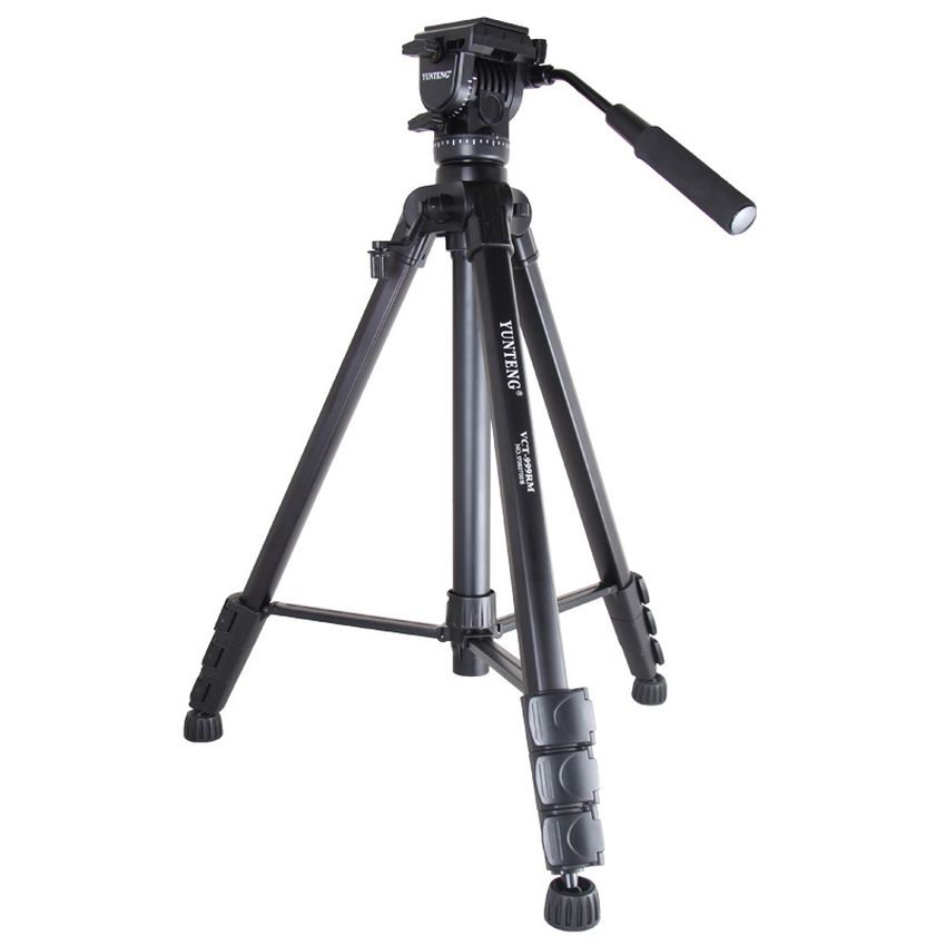 Chân máy tripod YUNTENG VCT-999RM dùng cho máy ảnh và điện thoại (Kèm túi đựng, đầu kẹp xoay 360 độ, remote) - Hàng Chính hãng