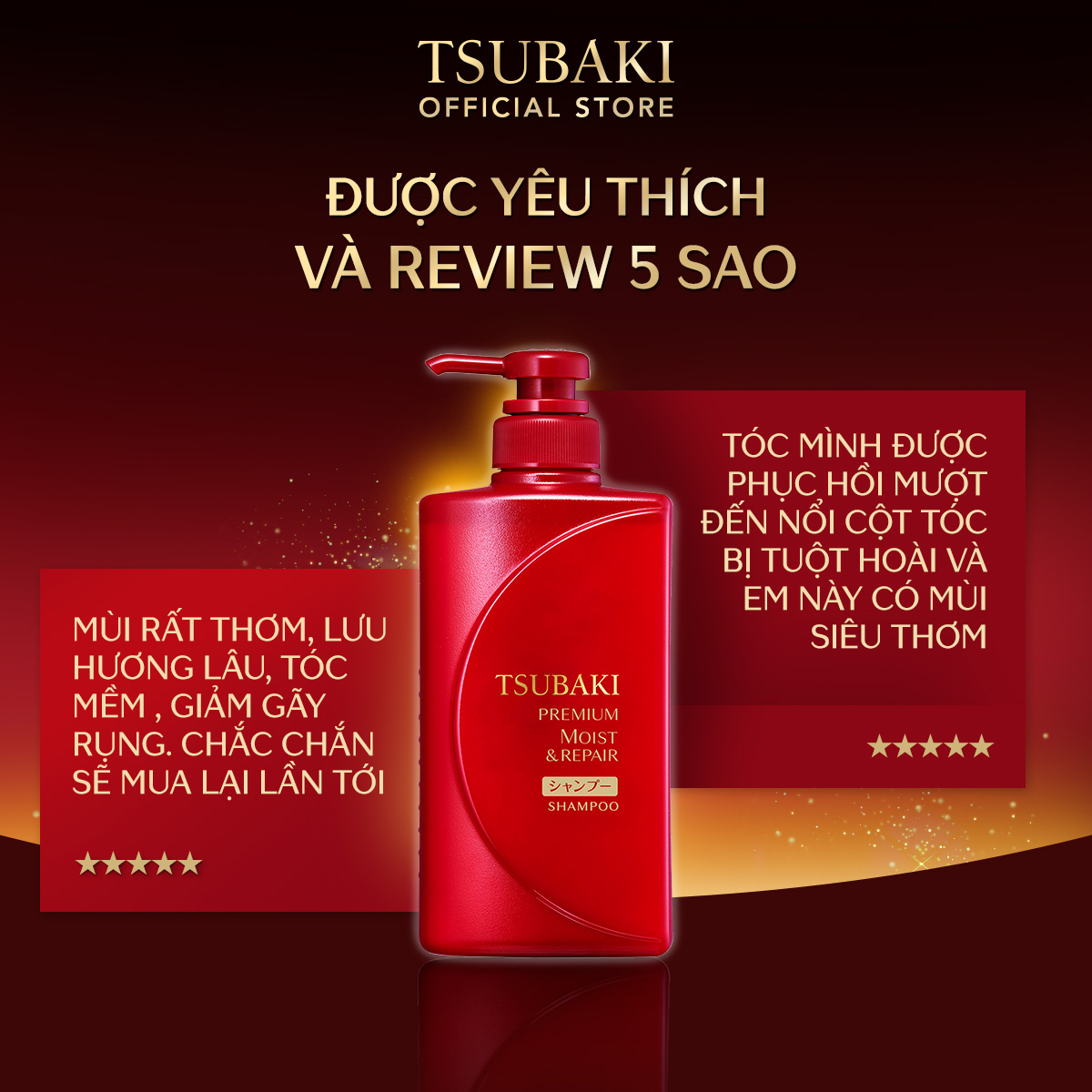 Combo 2 Dầu gội Dưỡng tóc Bóng mượt Tsubaki Premium Moist Shampoo 490ml x 2