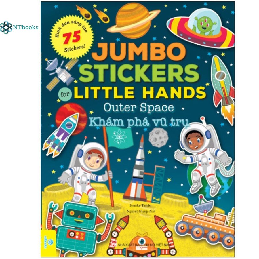 Sách Jumbo Stickers for Little Hands - Outer Space - Khám phá vũ trụ