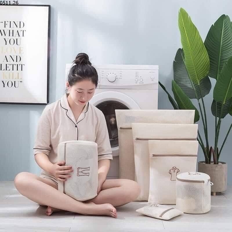 SET 6 TÚI GIẶT 3 LỚP NHIỀU KÍCH CỠ LOẠI DÀY ĐẸP