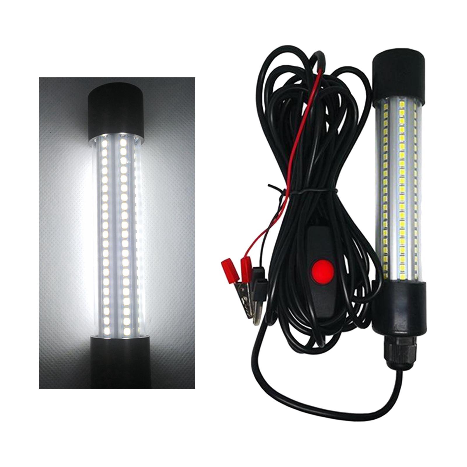 12V LED Underwater Submersible Fishing Light Squid Attract Lamp White