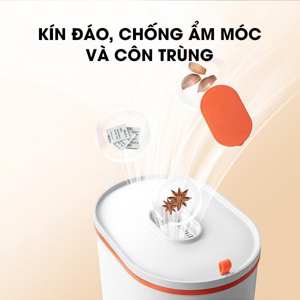 Thùng đựng gạo thông minh cao cấp BONBOX BKE701 chống ẩm mốc, côn trùng - Hàng chính hãng