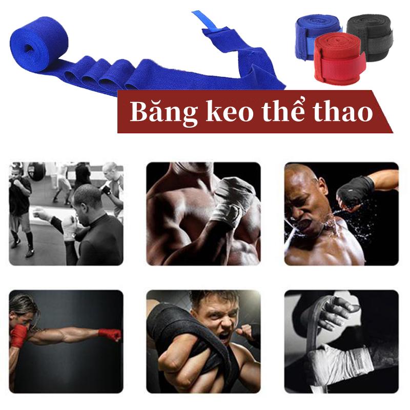 (1 cặp 2 tay )Băng Đa Boxing Co Dản Cuốn Tay,Băng Quấn Tay Đấm Bốc Võ Thuật,Dây quấn tay cao cấp 3m 5m