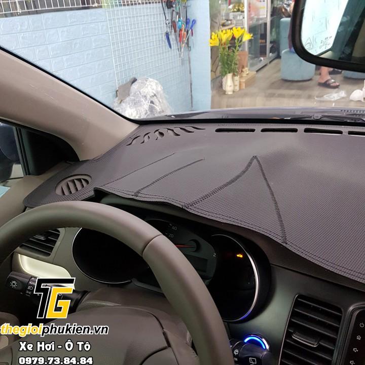 Thảm da Taplo KIA Morning 2010-2019 vân Carbon cao cấp