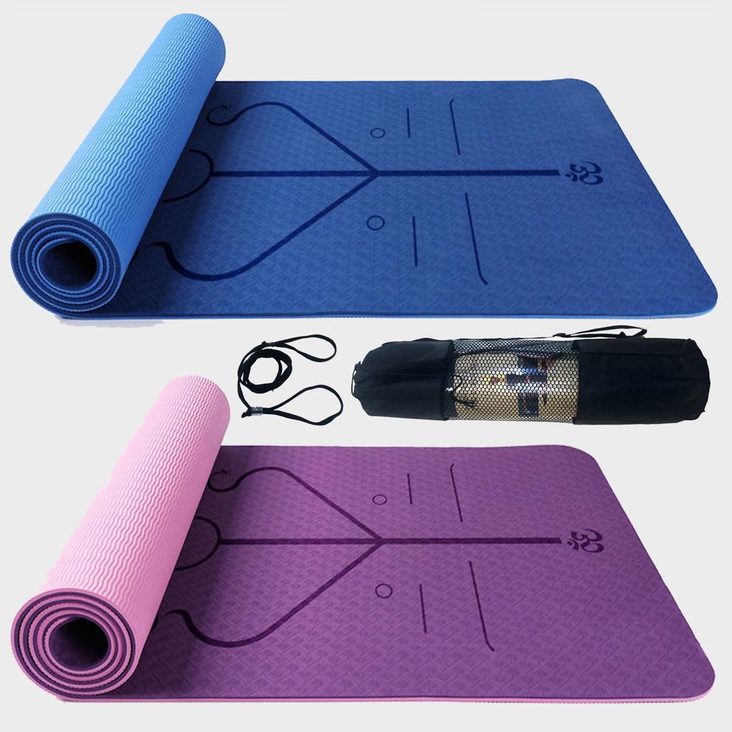 Hình ảnh Thảm Tập Yoga Định Tuyến Chính Hãng miDoctor – Chọn Size - Thảm Yoga Định Tuyến Sắc Nét Cao Cấp Có Túi Dây