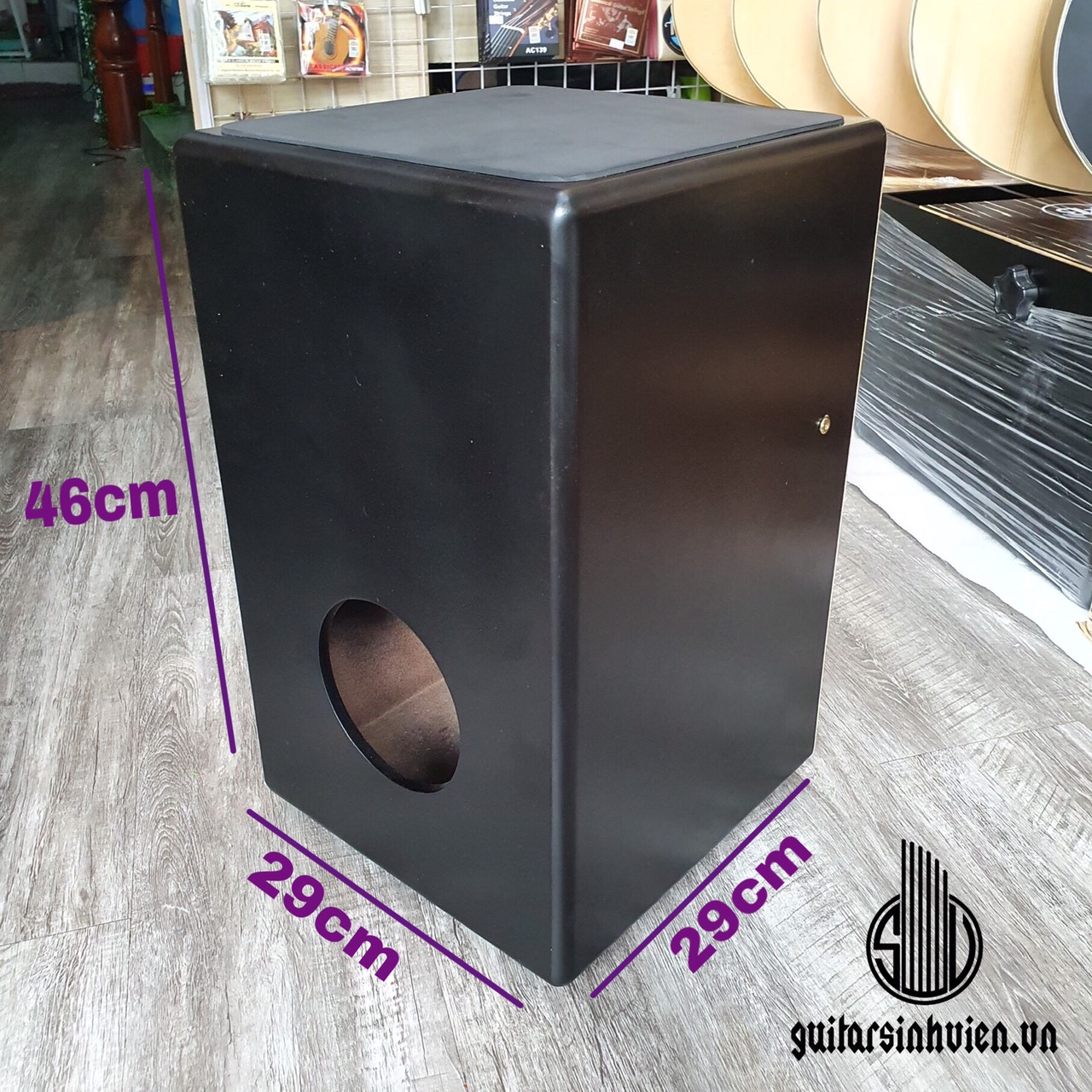 Trống cajon màu đen dễ chơi ABDRUM