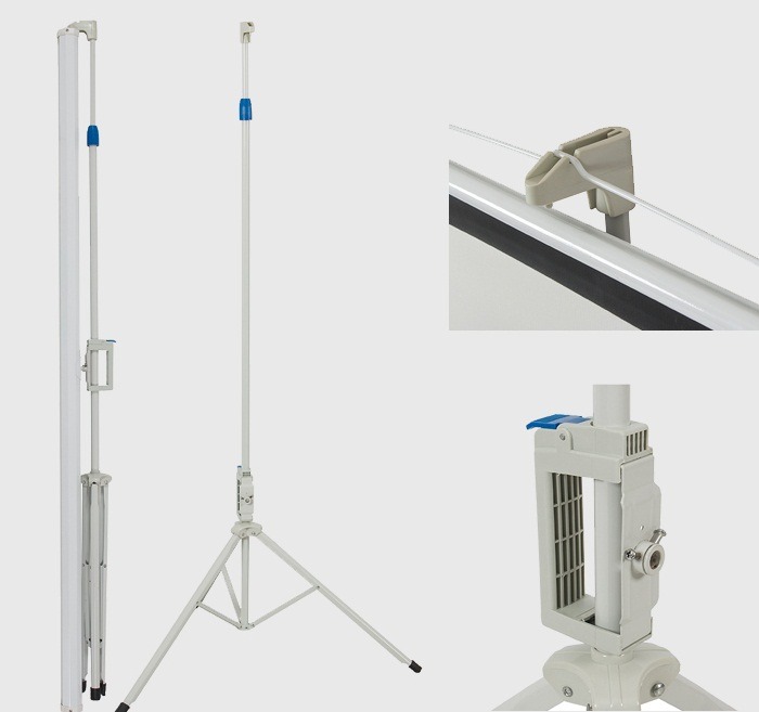 Màn chiếu di động 3 chân có thể gấp gọn kích thước 1.8m * 1.8m loại cao cấp sử dụng cho máy chiếu - Hàng Nhập Khẩu
