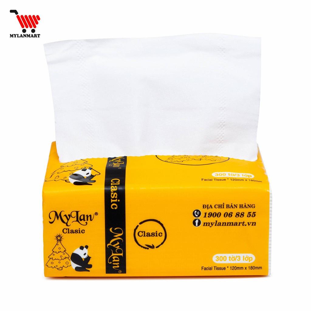 Thùng khăn giấy rút gấu trúc 3 Lớp Mylan (1 thùng 30 gói) siêu dai, mềm mịn, không tan trong nước