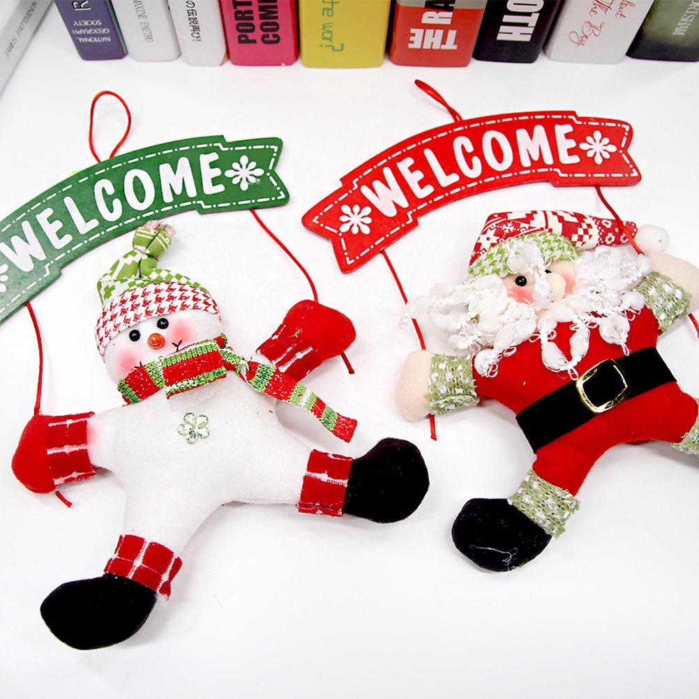 Phụ kiện treo cửa đi hình ông già Noel dễ thương dùng trang trí giáng sinh