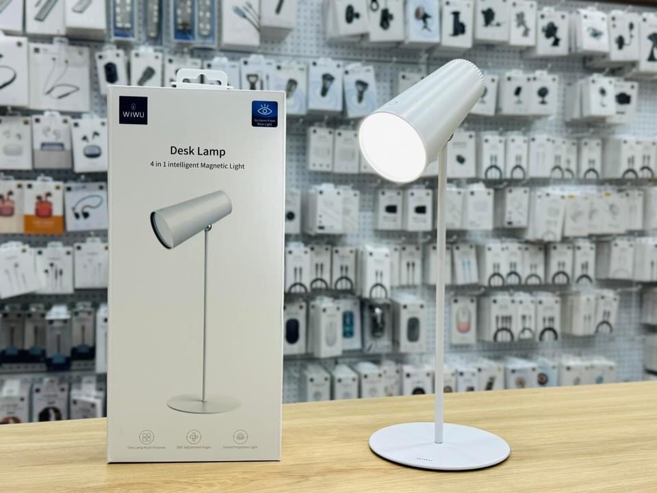Đèn bàn học  đa năng 4 in Wiwu Desk Lamp Wi-D8 phù hợp để đọc sách, sản xuất, cắm trại hoặc sử dụng trong trường hợp khẩn cấp - Hàng chính hãng
