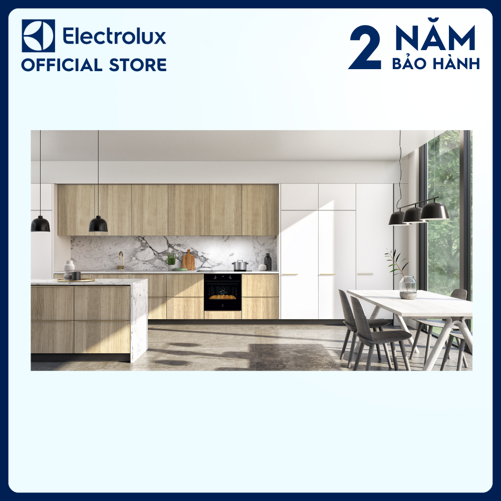 Lò nướng âm tủ Electrolux 60cm UltimateTaste 300 dung tích 72L - KOIGH00KA - Đa dạng chế độ nướng, Màn hình LED hiển thị, vệ sinh lò bằng hơi nước dễ dàng [Hàng chính hãng]