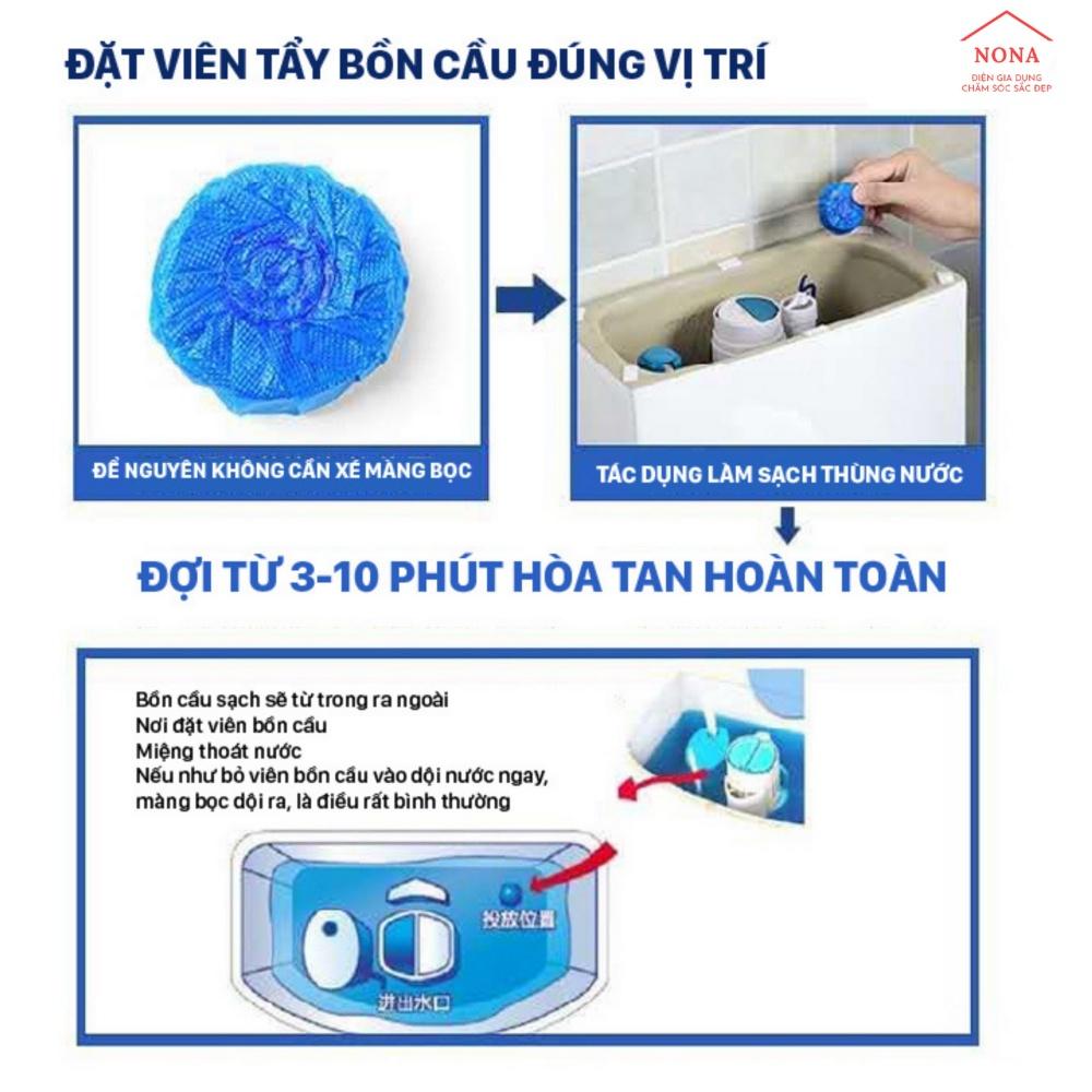 10 Viên Tẩy Bồn Cầu, Thả Bồn Cầu, Diệt Vi Trùng, Khử Mùi Nhà Vệ Sinh Tiện Dụng (1 Gói 10 Viên)