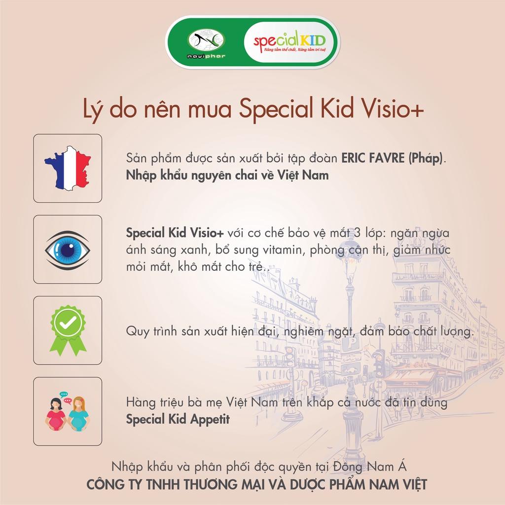 [Hộp 60 viên] TPBVSK Special Kid Visio+ Viên ngậm, nhai cho đôi mắt khoẻ mạnh, giảm mỏi mắt, khô mắt [Nhập khẩu Pháp]