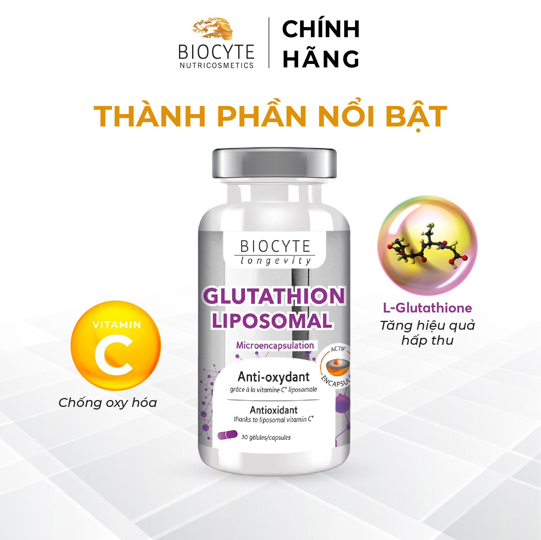 B19 Viên Uống Bổ Sung Glutathion – Glutathion Liposomal