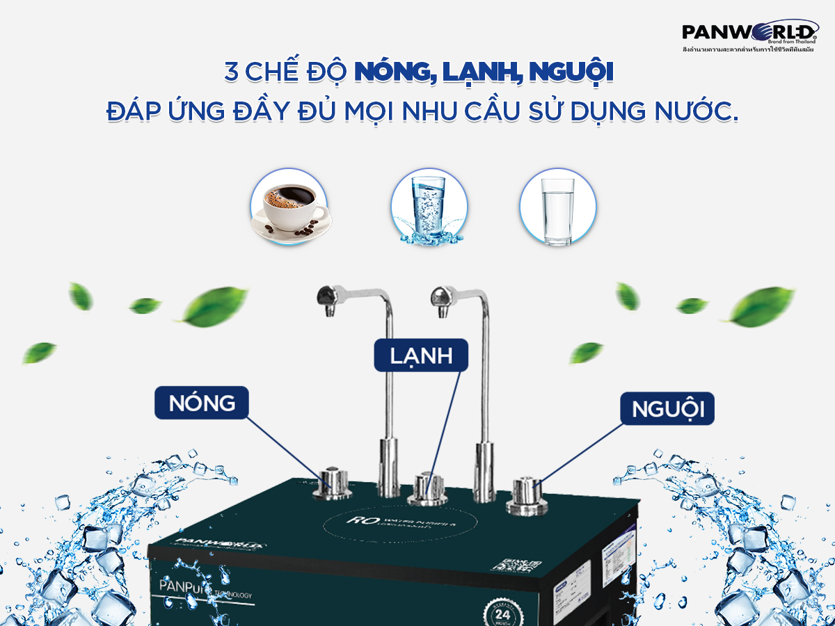 Máy lọc nước RO nóng lạnh nguội Panworld PW-9204 - Hàng chính hãng