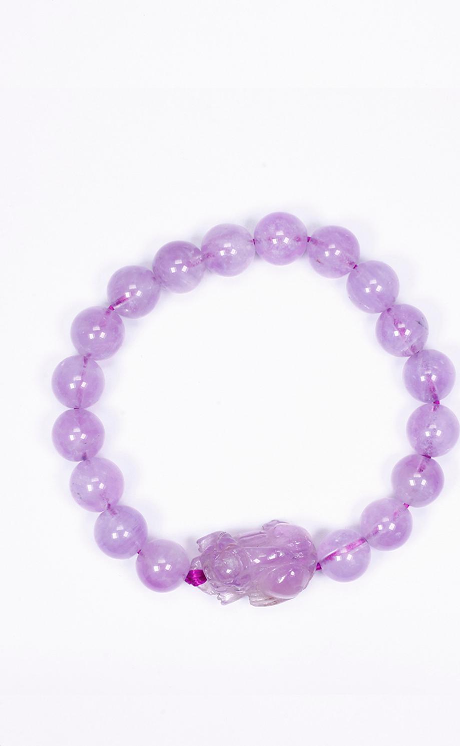 Vòng tay đá thach anh tím ngọc mix tỳ hưu mệnh hỏa, thổ - Ngọc Quý Gemstones