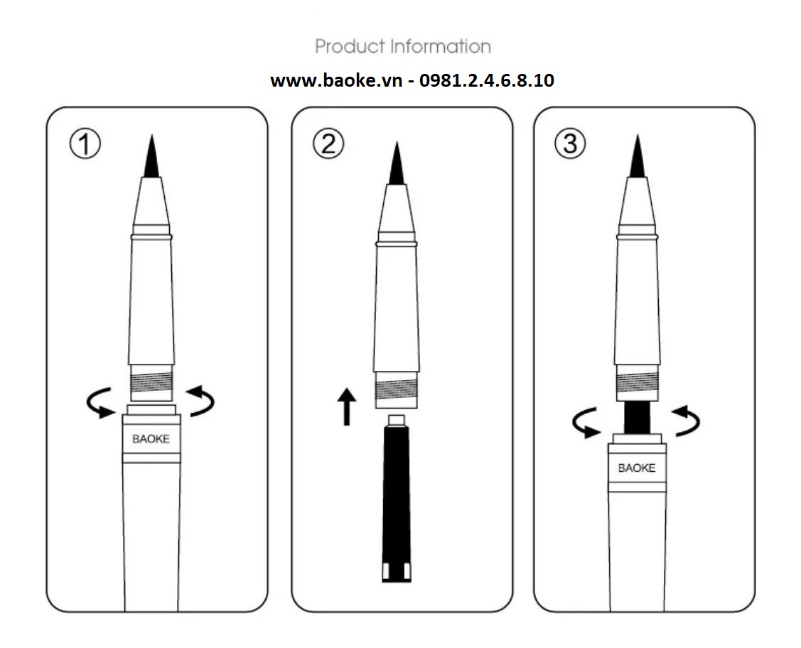 Bộ bút lông viết thư pháp mực ống Baoke S40