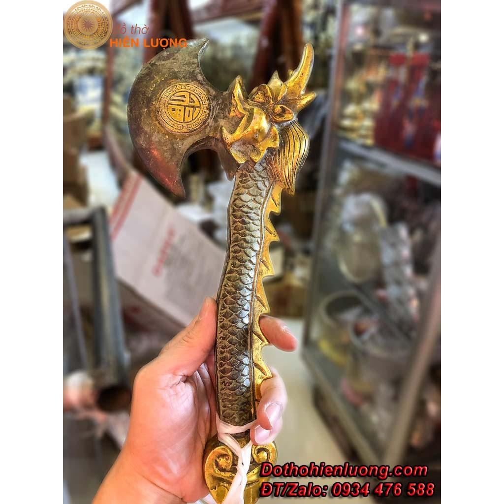 Tượng Đồng Trang Trí Phong Thủy Hình Cây Rìu Rồng