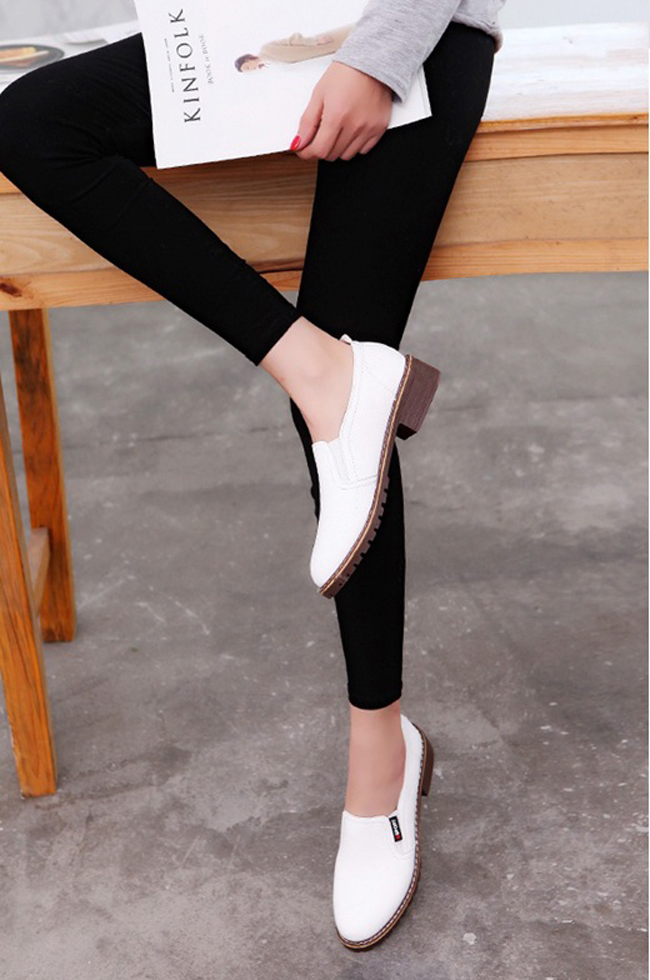 Giày slip on da trơn đế nâu S207