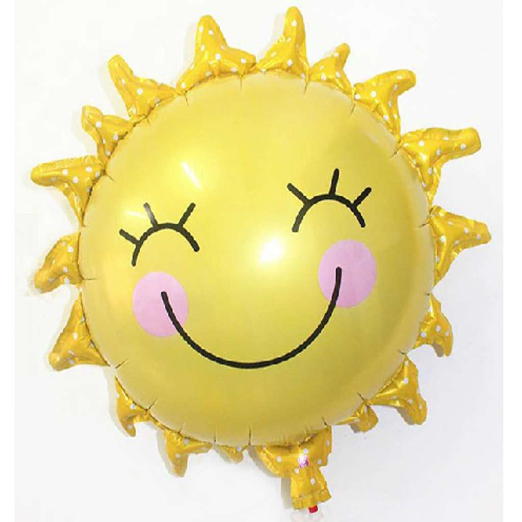 5 Cái Nắng Smile Viền Nhôm Mylar Bóng Cưới Sinh Nhật Tặng Ủng Hộ