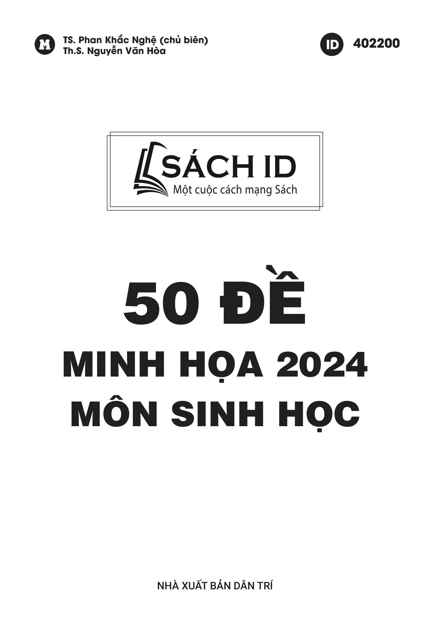 50 Đề Minh Họa 2024 - Môn Sinh Học