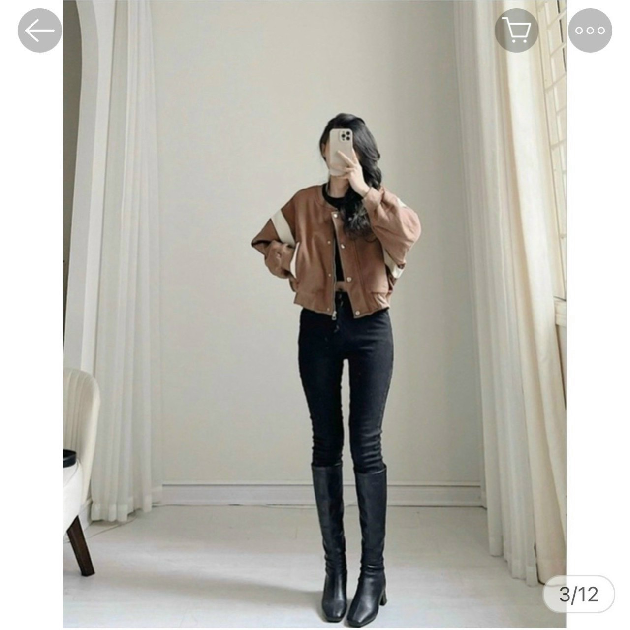 Áo khoác nữ bomber croptop chất liệu da lộn 2 lớp from rộng cổ bẻ bấm cúc Hàn Quốc phong cách sexy cá tính