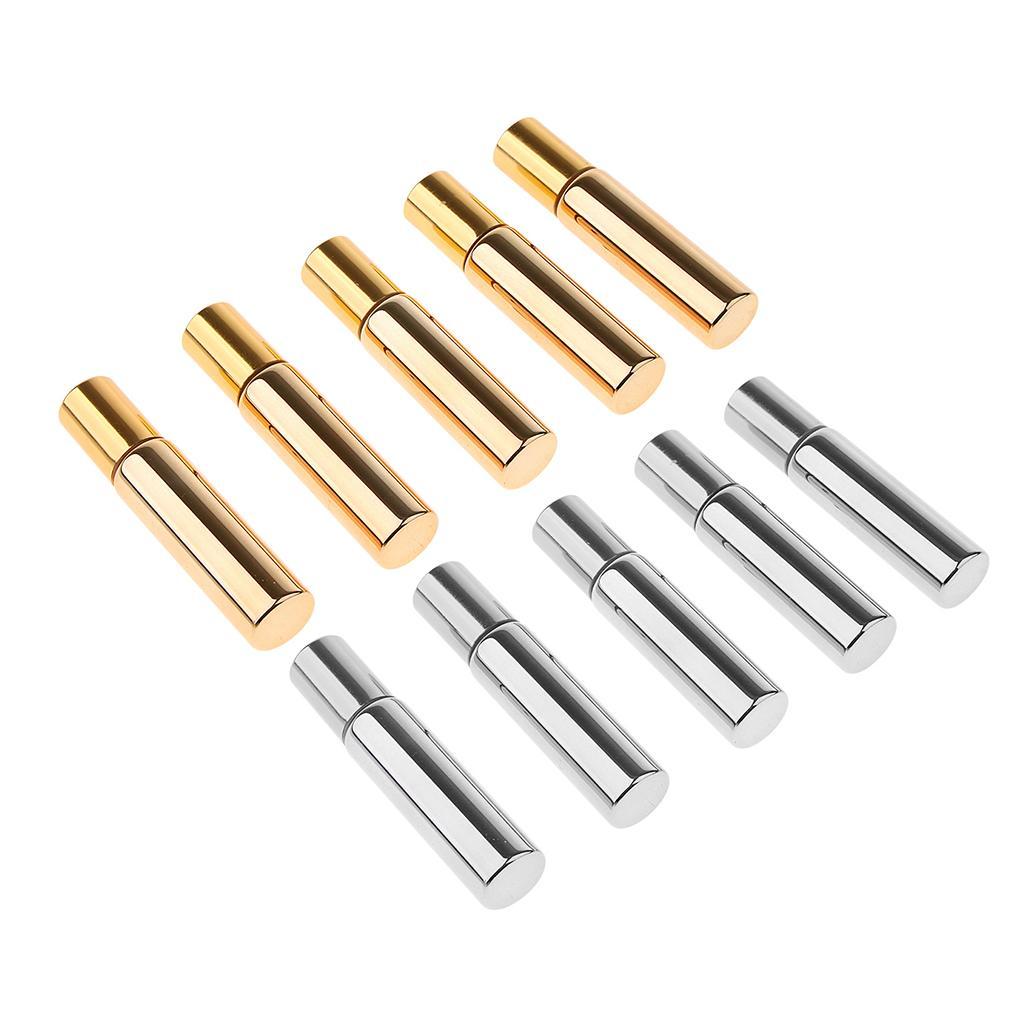 5x 10mL Empty Roller Bottles w/ Steel Ball for Essential Perfume Oils