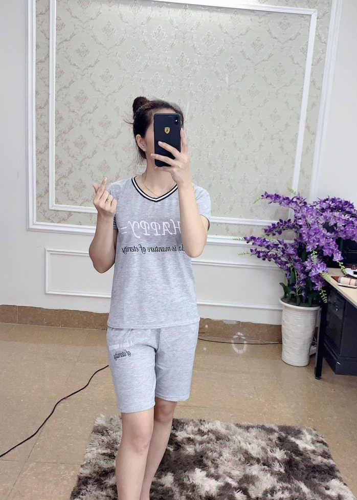 Bộ đồ mặc nhà chất cotton nhẹ nhàng trẻ trung