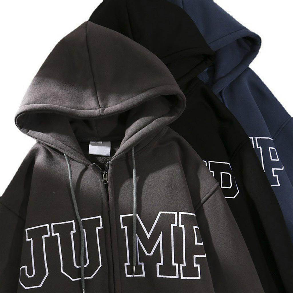 Áo Hoodie Zip Nỉ Ngoại JUMP - Áo khoác nỉ dây kéo nam nữ Unisex (HD290 - Kèm Ảnh Thật)