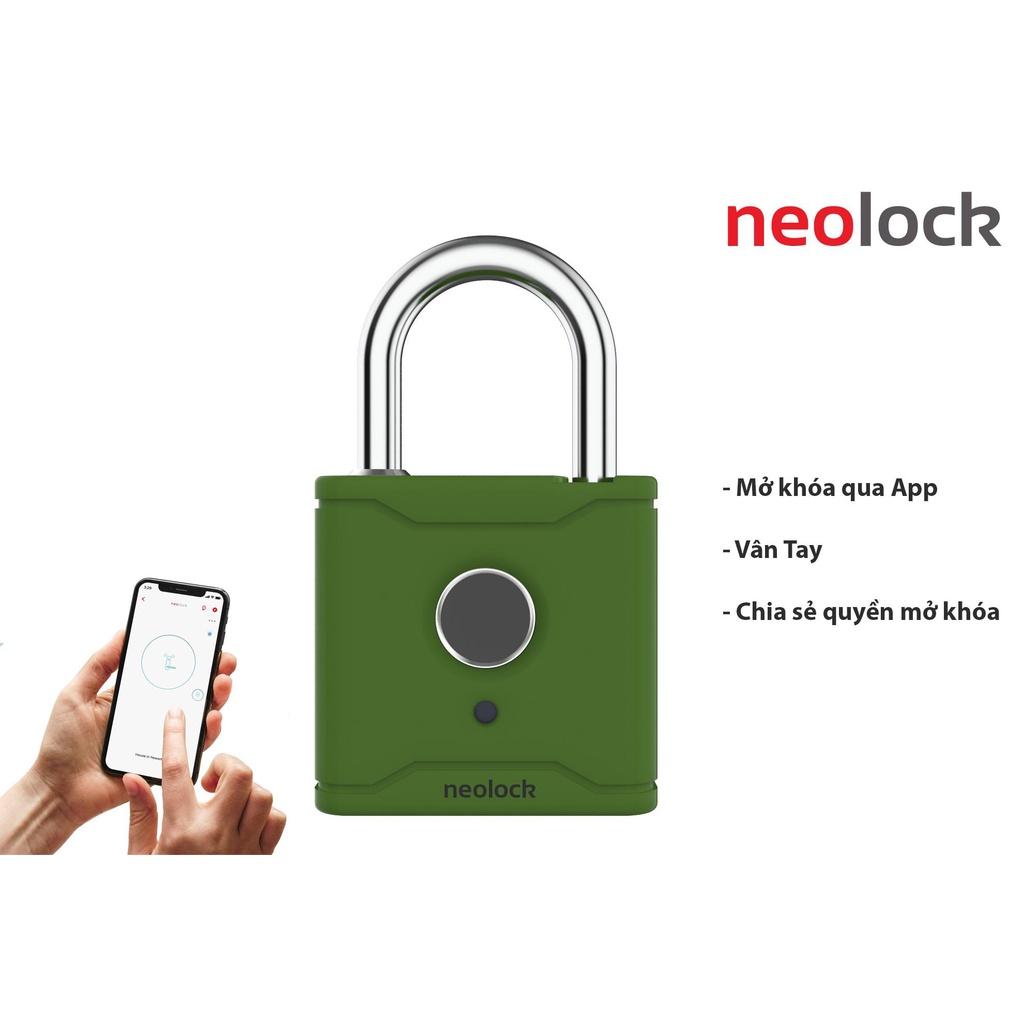 Ổ khóa bóp vân tay thông minh qua APP 4.0 chống nước cho cửa cổng, khóa xe POK 60 neolock