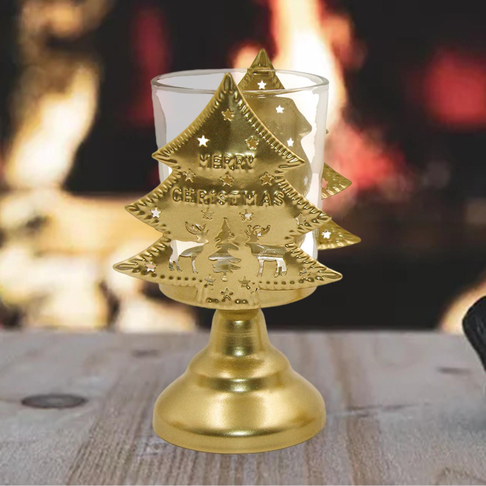 Christmas Votive Candle Holders, Tealight Holders Decorative for Christmas Holiday Party Home Decor