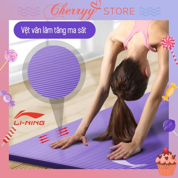 Thảm Tập LiNing Chính Hãng 10mm 15mm - Thảm Tập Yoga Chống Trượt - Thảm Tập Gym, Yoga Tại Nhà