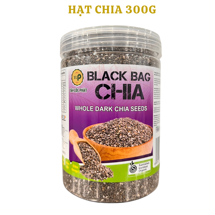 Hạt Chia Úc TLP.100% Organic Ăn Kiêng Giảm Cân Hạt Chuẩn Sạch Đều Đẹp (Hũ 300g)