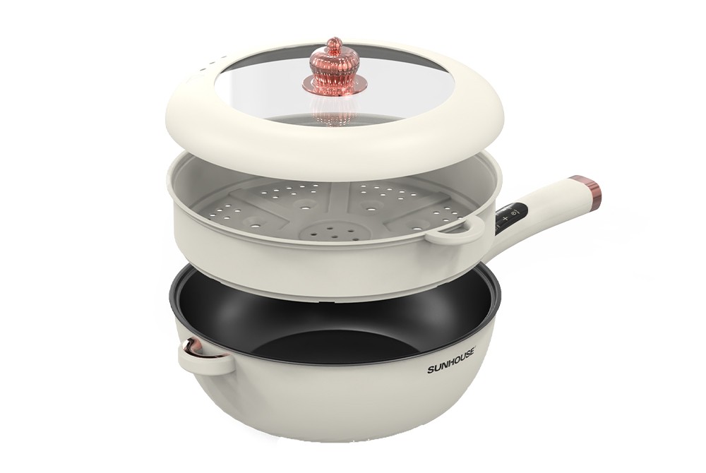Chảo điện hấp 5L SUNHOUSE SHD4555 - Hàng chính hãng, bảo hành toàn quốc 12 tháng