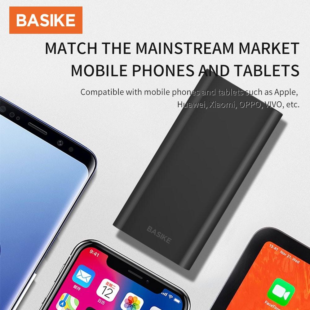 Sạc Dự Phòng BASIKE 20000mAh 2 Cổng USB Màn Hình LED Kỹ Thuật Số Cho iPhone Huawei Samsung Xiaomi OPPO Realme-Hàng chính hãng