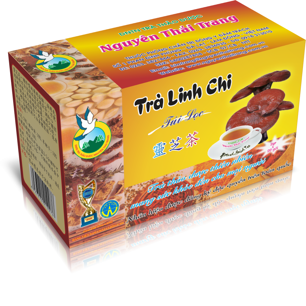 Trà Linh Chi Tăng Tuổi Thọ, Bồi Bổ Sức Khỏe (Hộp 20 Túi Lọc X 2gr) - Nguyên Thái Trang – Thảo Dược Thiên Nhiên 