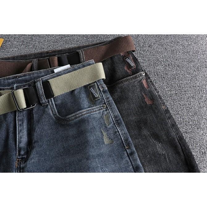 Quần short jean phong cách Retro - xanh