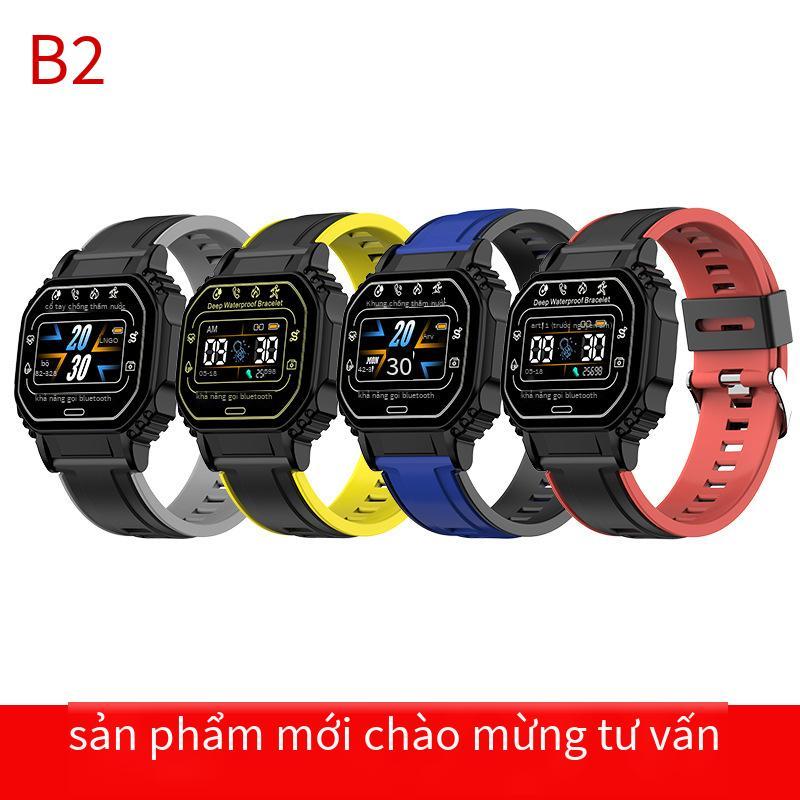 Giao hàng nhanh B2 gọi bluetooth dây đeo cổ tay thể thao đếm bước nhịp tim theo dõi huyết áp giấc ngủ vòng tay thông minh thể thao nguồn