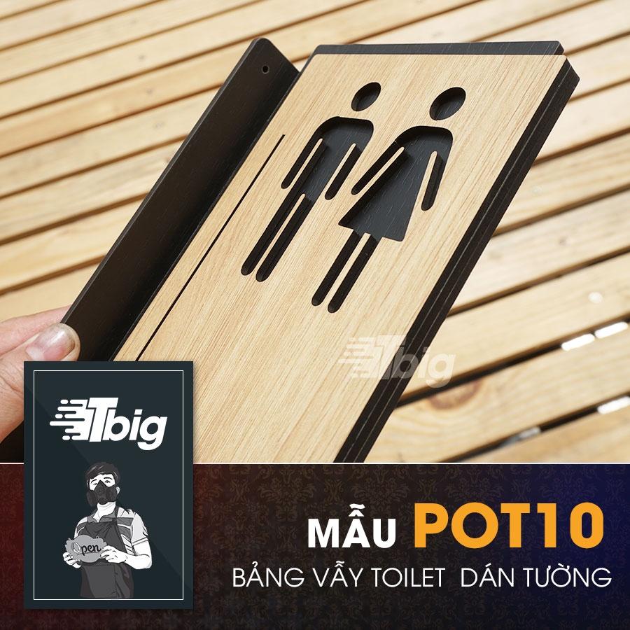 Bảng vẫy toilet gắn tường decor sang trọng