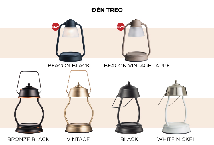 Đèn treo đốt nến Beacon - Black