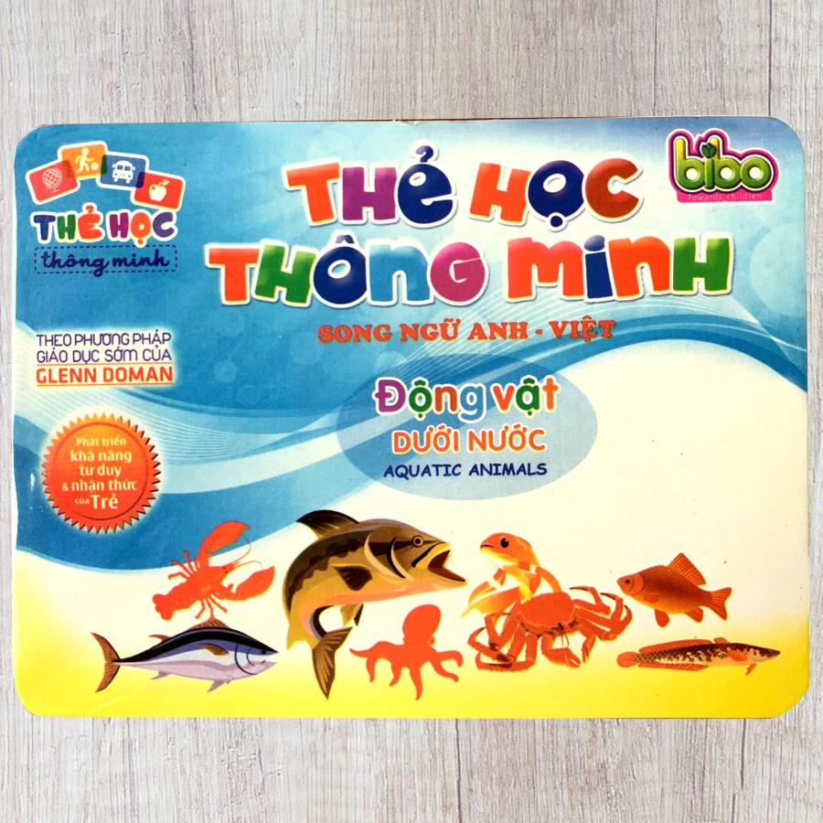 Thẻ học thông minh song ngữ bibo - đồ chơi thông minh flashcard anh việt giúp bé khám phá thế giới xung quanh